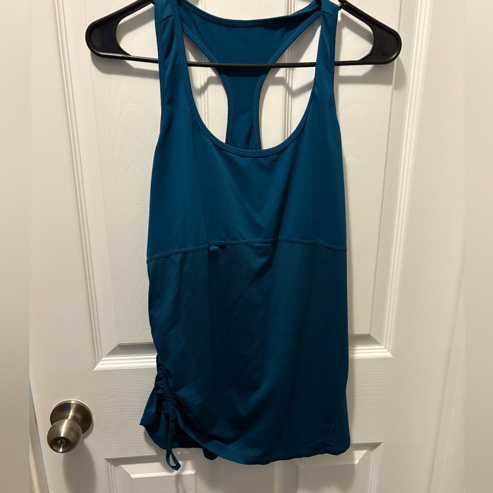Fabletics Teal Racerback Tank Top